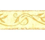Pecan Fresca Leaf Scroll Wallpaper Border