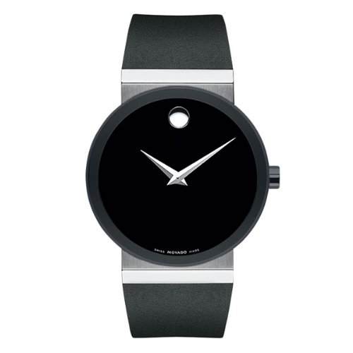 Movado Men’s 606268 Sapphire Synergy Black Rubber Strap Watch
