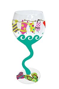 Evergreen Swimsuits Wine Glass
