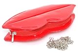 Edle PIN UP Lack KUSSMUND Lips CLUTCH