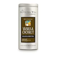 Octavia Tea Vanilla Coconut (Black and Red Tea) Loose Tea, 3.23-Ounces Tins (Pack of 2)