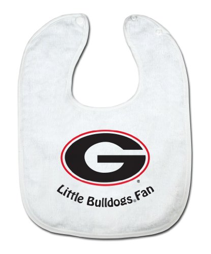 NCAA Georgia Bulldogs White Snap Bib with Team Logo