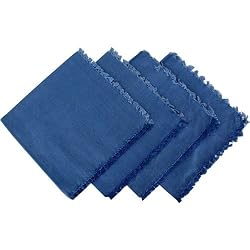Blue Fringed Napkins