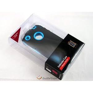 Black on Blue Full Protection Case for iPhone 3G 3GS with Belt Clip Holster Supplied exclusively by Smile Case