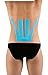 Lower Back Kinesiology Tape (Pack of 4) Tin Box [Blue]. Water-Resistant and Easy to use. Athletic Tape Preferred by Athletes. Reduce Pain and Inflammation, Help re-Train Muscles, Enhanced Performance