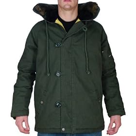 Toy Machine Mens Jacket Parka-Matic Army Yellow by Toy Machine