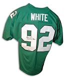 Reggie White Hand Signed Philadelphia Eagles Throwback Jersey Inscribed Minister of Defense