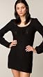 Juicy Couture Black Ruffled Tunic Sweater