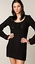 Juicy Couture Black Ruffled Tunic Sweater