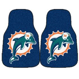 FANMATS 5790 NFL - Miami Dolphins Front Car Mat - 2 Piece