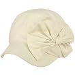 Cool Summer Big Ribbon Bow Military GI Castro Cadet Cabbie Elasitc Cap Hat Ivory