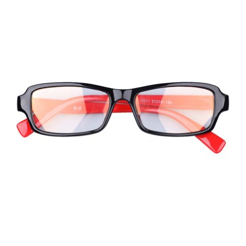 Computer Glasses with Clear Polycarbonate Double Sided Anti-reflective Coating, Scratch Coating and Uv Protection - Plastic Frame On Sale