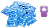 Trojan-Enz Condoms Variety Pack and Deluxe Vibrating Stay Hard Cock Ring