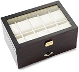 Diplomat Black Wood 10 Watch and Pen Storage Chest