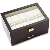 Diplomat Black Wood 10 Watch and Pen Storage Chest