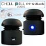 Chill Pill CHI1125B Mobile Speakers for Ipods MP3 Players and Laptops Black Bundle With Coby CVE92 Super Bass Digital Stereo Earphones