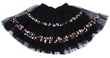 tulle clothing-Mim-Pi Mim-675 Black Tulle Sequined Skirt On Sale