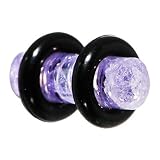 8 Gauge Light Purple Iced Cubic CZ Plug