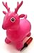 VIAHART Pink Deer Hopper, Pump Included, Inflatable Jumping Space Hopper Hopping Hoppity Hippity Hop Ride-on Bouncy Animal for Kids
