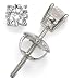 Platinum Round Diamond 4-Prong Stud Earrings (1/2ctw, H, VS2)