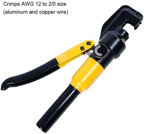 8 / Ton Hydraulic Wire Terminal Crimper Battery Cable Lug Crimping Tool 9 Dies by Kingos Shop