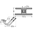 H-Shaped Twin Cast Iron Burner Special Venturi