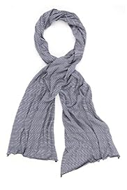 Lightweight Pure Cotton Striped Scarf