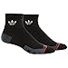 adidas Men's Originals Quarter Socks (2-Pack), One Size, Black/Bold Onix/Scarlet