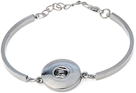 1Pc Noosa DIY Snap Button Copper Bracelet Buckle Chain Bangle Bracelet with 2 Buttons(Random Pattern)