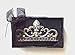 gataiphans Business Card Holder (for Desk) with Fleur de lis & Crystals - Pewter