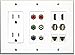 RiteAV 2 HDMI 2 USB 2 Cat5e Ethernet Component (5 x RCA RGB + Stereo) 1 Coax Cable TV 3 Gang Wall Plate