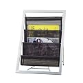Adesso Black Mesh Magazine Rack