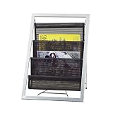 Adesso Black Mesh Magazine Rack