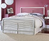 Malibu Bed Full Size with Headboard Footboard and Frame in Iced Silver Finish By Fashion Bed Group