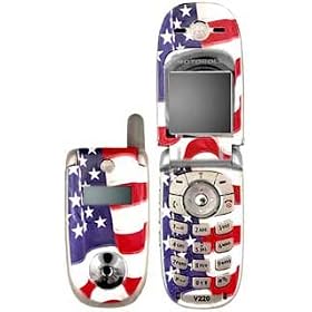 American Flag - Motorola V220 Cell Phone Protector Skin Decals - Faceplates by Motorola