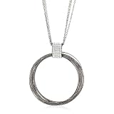 Morgan Ashleigh 36 Gunmetal Multi-Ring Pendant Neck