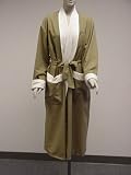 Review   / Microfiber and French Terry Robe, Shawl Collar, Khaki