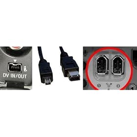 ABC Products Sony Firewire 4-6 pin DV iLink C�ble pour donn�es - FireWire 4 broches (M) - FireWire 6 broches vmc-il4615b