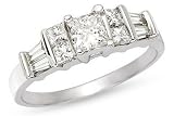 1 Carat Diamond Engagement Ring 18K White Gold