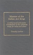 Masters of the Italian Art Song Masters of the Italian Art Song