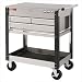 41G9CV9oi2L. SL75  InterMetro Stainless Steel Commercial Utility Cart with 2 Shelves 18x24