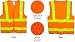 Class Two, ANSI 2004 Double Striped Sleeveless, MESH ORANGE Safety Vests with Lime stripes -4XL