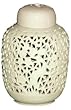 White porcelain "cutwork" ginger jar
