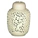White porcelain "cutwork" ginger jar - 8"H