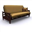 American Furniture Alliance Montego Metal/Wood Frame Full, Walnut