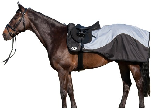 United Sportproducts Germany USG  26331 3-in1- Nierendecke, Nylon 600D, Fleece Innendecke, R&uuml;ckenl&auml;nge 145  cm, schwarz / grau, wasserdicht und at ...
