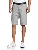 Kenneth Cole Mens Flat Front Short With Belt, Steel, 38
