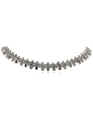 Marcasite and Garnet Necklace, 16"