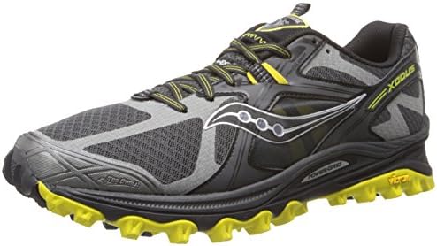Saucony Men's Xodus 5.0 Trail Running Shoe,Grey/Black/Sulphur,11.5 M US