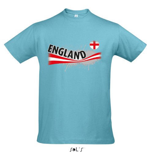 Fanshirt-Herren ENGLAND Ländershirt EM / WM Trikot S-XXL , Atoll blue , XL